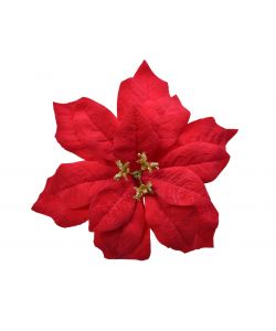 Decoris Clip Stella di Natale - Rossa - 16cm