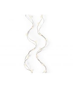 Lumineo Ghirlanda Luminosa LED Argento - Luce Bianca Calda - 295 cm