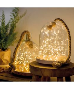 Lumineo Ghirlanda Luminosa LED Argento - Luce Bianca Calda - 295 cm