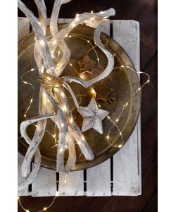 Lumineo Ghirlanda Luminosa LED Argento - Luce Bianca Calda - 295 cm