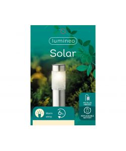 Kaemingk Lampada Solare LED Mosaico Luce Calda 22 cm Giardino Acciaio