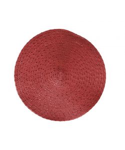 Decoris Tovaglietta Rossa Rotonda - Tavola Natalizia - 38cm