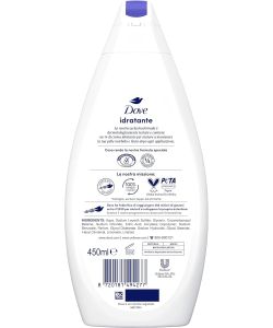 Dove Bagnodoccia Idratante 450 ml - Formula con 1/4 Crema Idratante