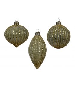 Sfera Natalizia Verde e Oro forme assortite