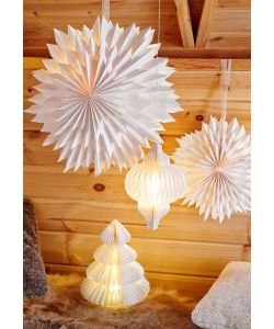 Decoris Albero di Natale in Carta Bianco - 72x90cm