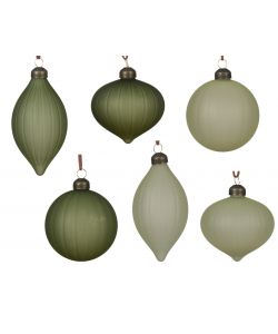 Sfera Natalizia verde opaco forma assortite