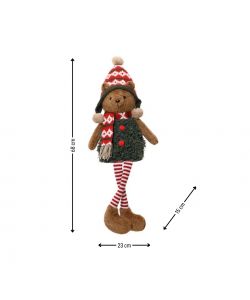 Orsetto Peluche Morbido - Decorazione Natalizia  - 23x15x68 cm