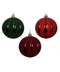 Decoris Pallina di Natale Colorata Infrangibile Ecologica - 8cm