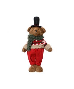 Orsetto Peluche - Decorazione Natalizia  - 18x10x37 cm