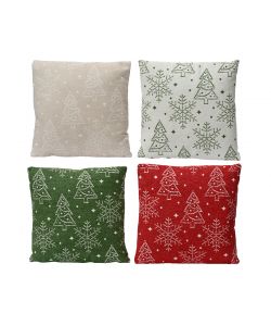 Cuscino Decorativo di Natale in Velluto Jacquard - 40x40 cm
