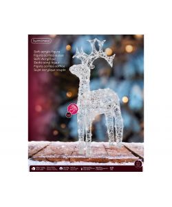 Lumineo Renna Luminosa 120 LED Bianco Freddo - Esterno - 72x23x110cm