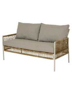 Salotto da esterno Tivoli in Alluminio e Wicker -1 Divano a due posti - 2 poltrone - 1 tavolo