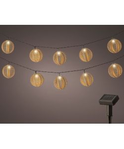 Ghirlanda solare  con 10 led e paralume