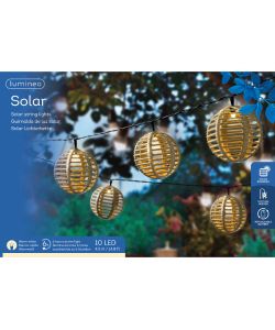 Ghirlanda solare  con 10 led e paralume