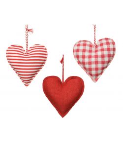 Decoris Addobbo Natalizio per Albero - Cuore Rosso - 10cm