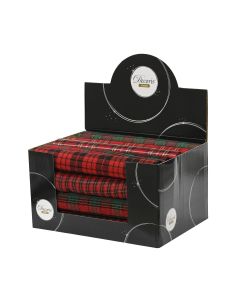 Tessuto per Decorazioni Natalizie in Fantasia Tartan - 200x35 cm