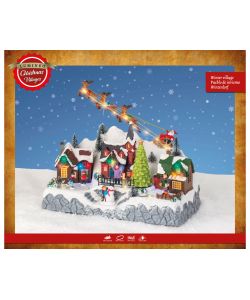 Lumineo Casa di Natale Illuminata - 28 LED Multicolori - 32x17x27,5 cm