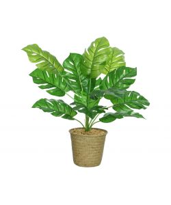 Pianta artificiale Monstera 13x13x h42 cm