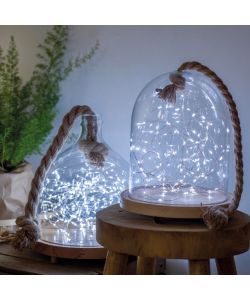 Lumineo Ghirlanda Luminosa LED Freddo Argento Elegante - 295 cm