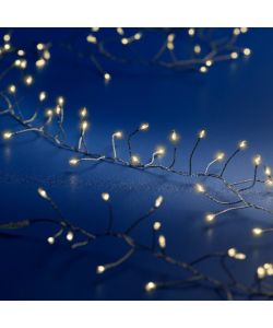 Lumineo Ghirlanda LED Argento - Luce Bianca Calda - 120 cm