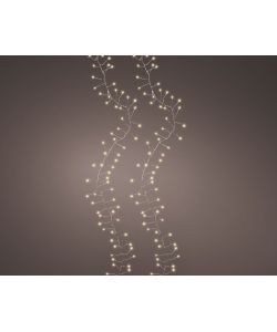 Lumineo Ghirlanda LED Argento - Luce Bianca Calda - 120 cm