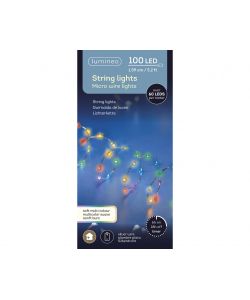 Lumineo Filo Luci 100 Micro-LED a Batteria Multicolor Interni - 1,95 m