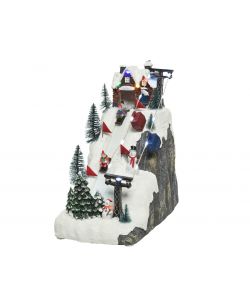 Lumineo Casa di Natale in Poliresina - 17 LED - 26x15x26,5 cm