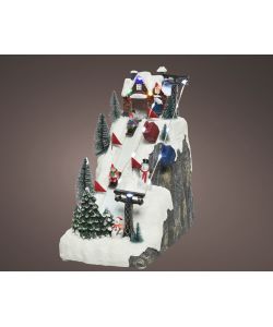 Lumineo Casa di Natale in Poliresina - 17 LED - 26x15x26,5 cm