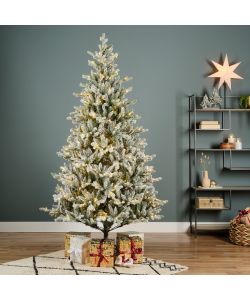 Everlands Albero di Natale Allison Innevato 180 cm - con Luci LED