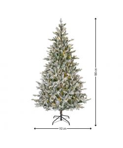 Everlands Albero di Natale Allison Innevato 180 cm - con Luci LED