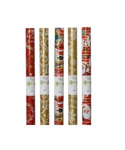 Carta regalo in rotolo Oro e Rosso