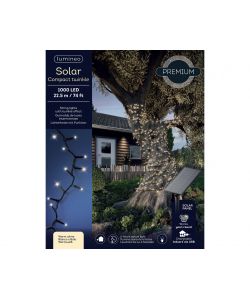 Lumineo Stringa Luminosa Solare - 1000 LED Bianco Caldo - 2250cm