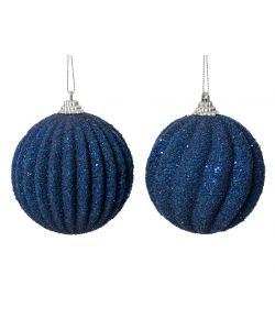 Sfera Glitter Doppio Design Blu