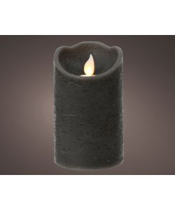 Lumineo Candela LED Grigia - Eleganza e Atmosfera Calda - 7,5x12,5 cm