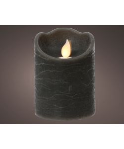 Lumineo Candela Natalizia LED Grigia - Elegante e Sicura - 7,5x10cm