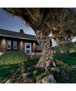 Lumineo Filo Luci Decorative Solari 500 LED - Bianco Caldo - 11 m