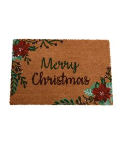 Zerbino Natalizio in Fibra Naturale - Decorazione Ingresso - 40x60 cm