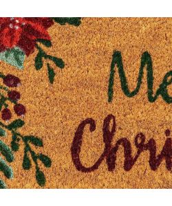 Zerbino Natalizio in Fibra Naturale - Decorazione Ingresso - 40x60 cm