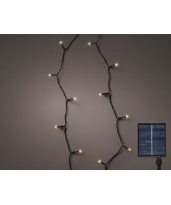 Lumineo Luci Solari LED 240 Bulbi 1800 cm Cavo Nero Caldo Bianco