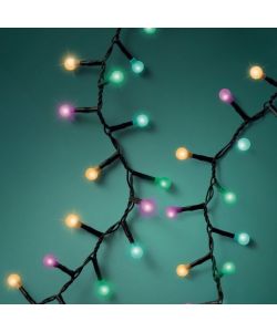 Lumineo Filo Luci 500 LED Cherry Soft Multicolore 11 m - Cavo Nero