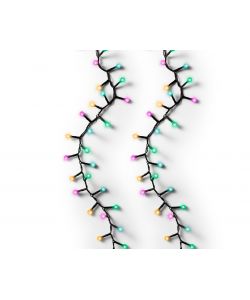 Lumineo Filo Luci 500 LED Cherry Soft Multicolore 11 m - Cavo Nero