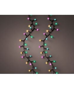 Lumineo Filo Luci 500 LED Cherry Soft Multicolore 11 m - Cavo Nero