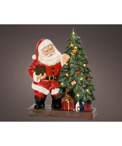 Lumineo Babbo Natale Decorativo con 12 Micro-LED - 23x30 cm
