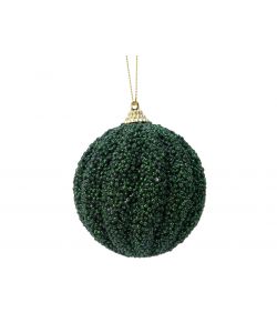 Kaemingk Pallina di Natale - Verde Pino - Diametro 8 cm