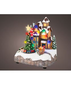 Lumineo Casa di Natale Illuminata - LED Multicolore - 16x19x22 cm