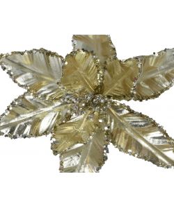 Clip stella di Natale tinta unita con paillettes