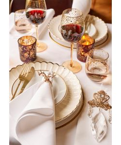 Kitchen Goods Piatto da Colazione Porcellana Bianca - 20,3cm