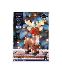 Lumineo Renna Luminosa a Energia Solare LED Bianco Freddo - 33x17x47cm