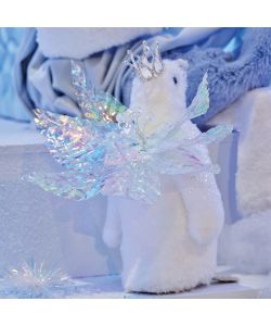 Clip Stella di Natale Blu Iridescente - 31 x 14 cm