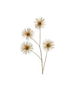 Stelo decorativo allium dorato 85x18x8 cm per decorazioni natalizie